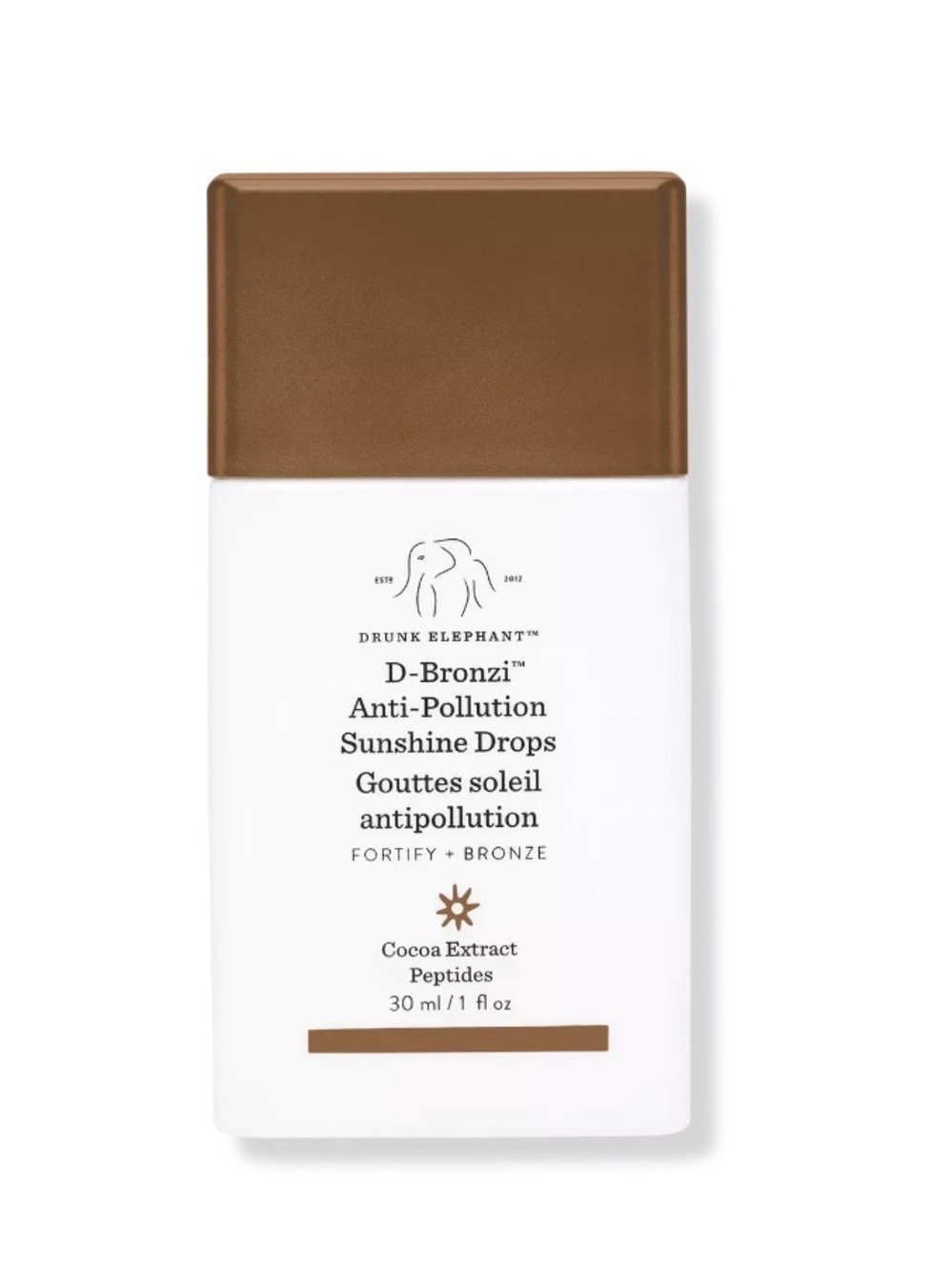Drunk Elephant D-Bronzi Ant-Pollution Sunshine Drops 1 oz Vegan Cruelty Free